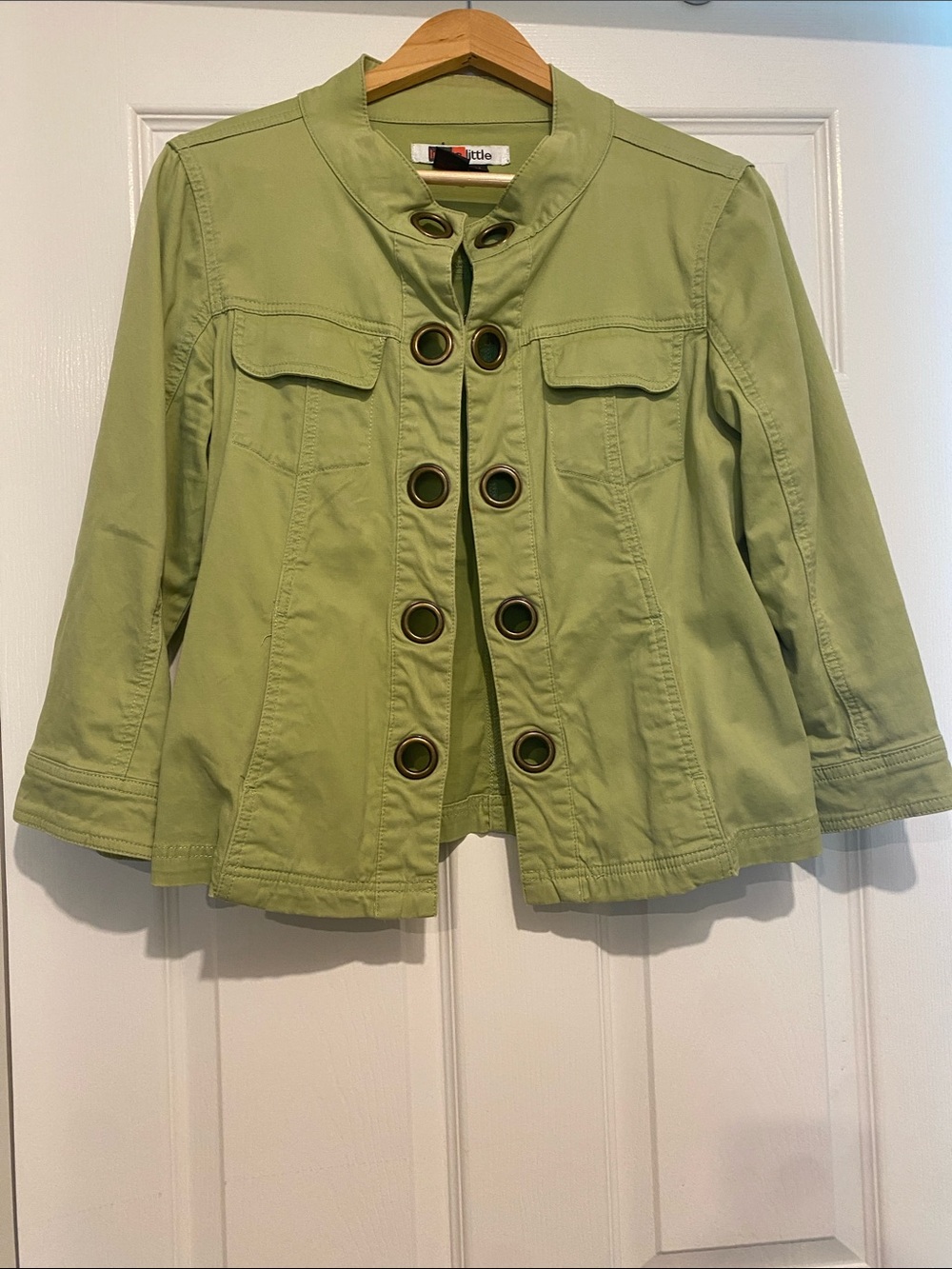 Live a Little Light Green Military-Style Jacket